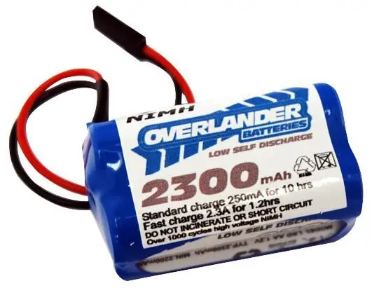 Overlander Premium Sport Paca Ceallraí NiMH, 4.8V, 2300mAh, Cónaisc JR