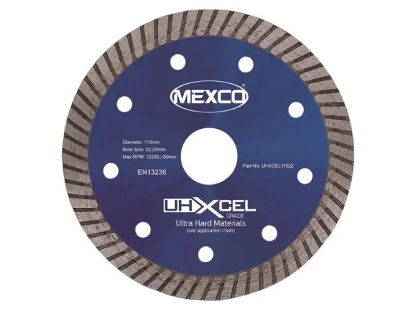 MEXCO - Lame diamant UHXCEL matériaux ultra-durs - 115 x 22mm