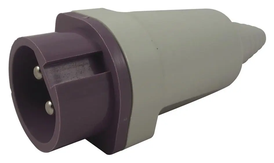 WALTHER 16A 24V Cable Mount CEE Plug, 2P, Violet, IP44