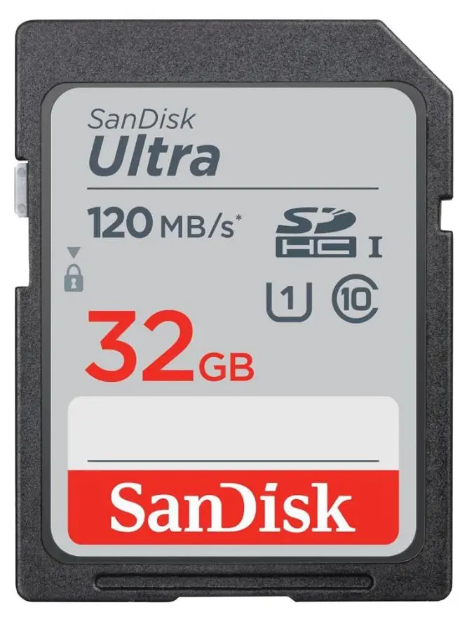 SanDisk 32GB Ultra SDHC Cárta Cuimhne, UHS-I U1 Aicme 10, 120MB/s