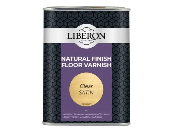 Vernis pour plancher naturel Liberon fini satiné 1L