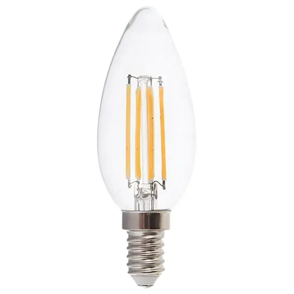 V-TAC 6W LED Filament Candle Bulb, E14, 6500K, 800lm