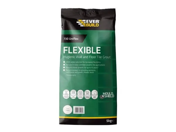 Everbuild Sika 730 Uniflex Gráta Sláintíúil Tíleanna, Ivory, 5kg