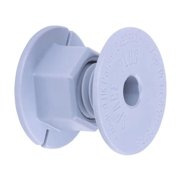 Timco Space-Plug XL Verstellbares Schrankbefestigungs-Set, Grau 15‑35 mm