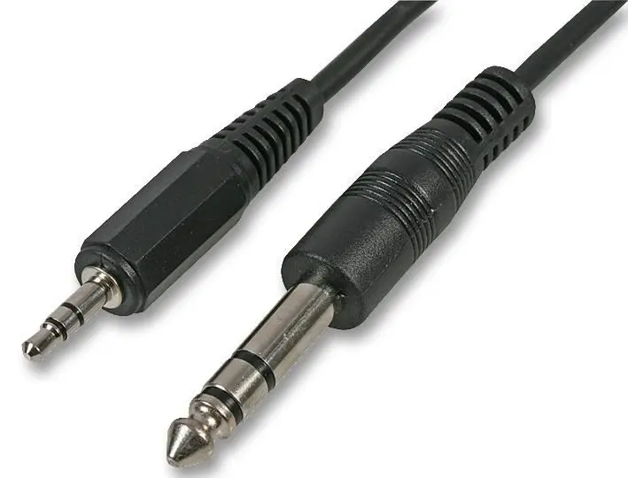 Pro Signal 3.5mm to 6.35mm Stereo Jack Lead, 1.8m, Black