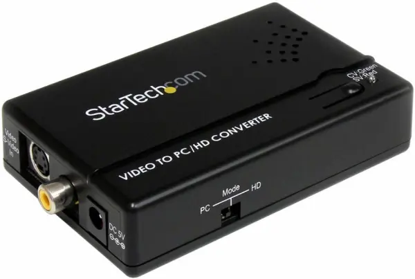 STARTECH מתאם קומפוזיט ו-S-Video ל-VGA עם מסנן וסקיילר