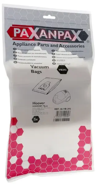 PAXANPAX Compatible Hoover H30+ & Telios Vacuum Dust Bags 5 Pack