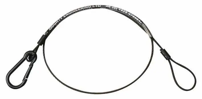 Doughty חבל ביטחון עם קרס קפיצי, 2 x 500 מ'מ, 5 ק'ג