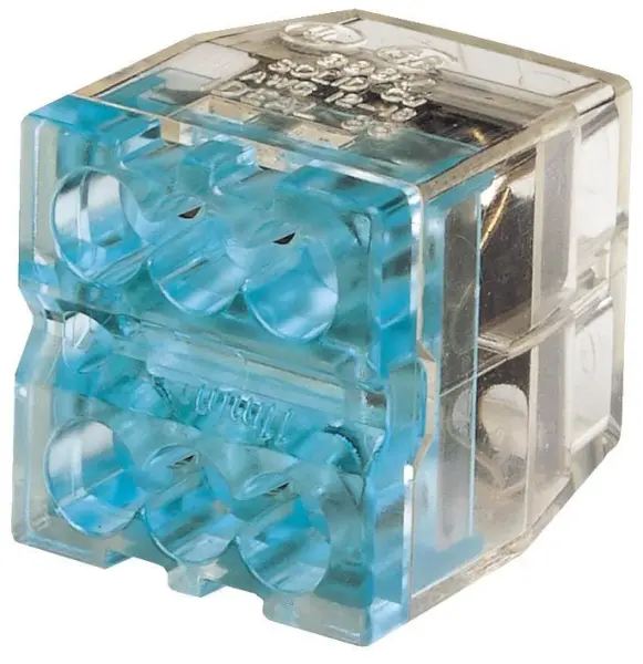 IDEAL In-Sure Push-in 6-Port Wire Connectors, Blue, 4mm²