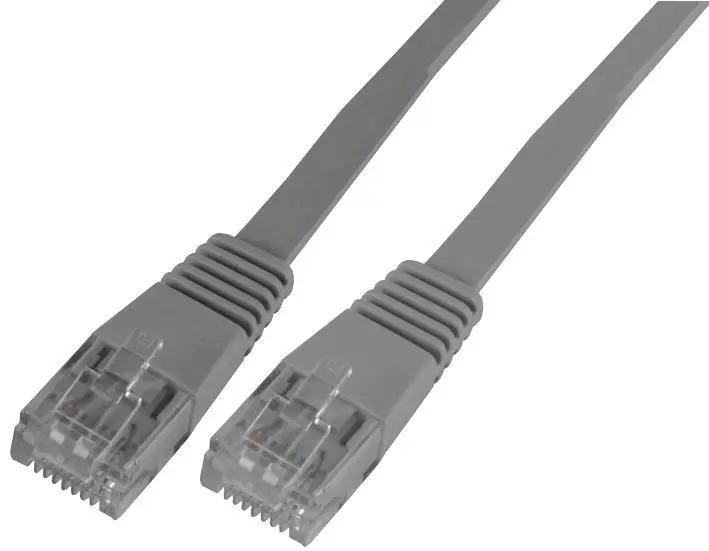 Pro Signal Grey Flat Cat5e UTP Ethernet Cable 0.5m