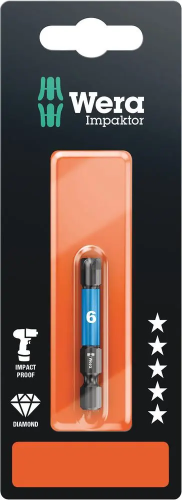 Wera - Bit Impaktor 840/4 IMP DC SB, 6 x 50 mm (05073946001) - Kualiti Tinggi