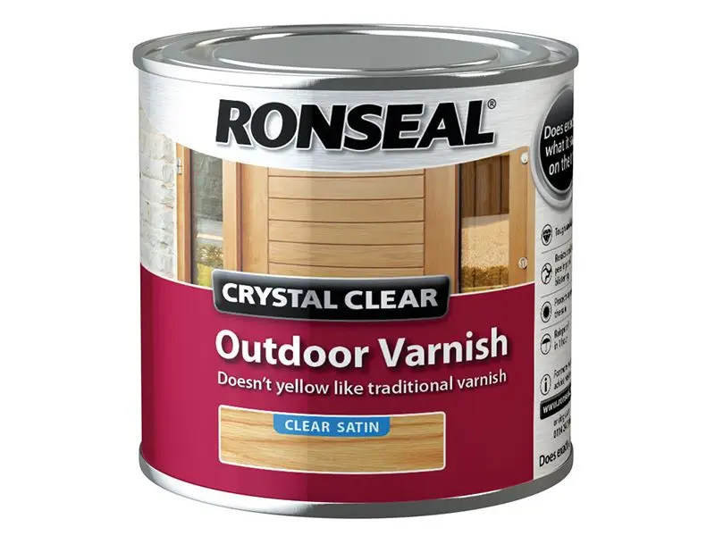 Ronseal Barniz Exterior Cristal Satinado, 250ml