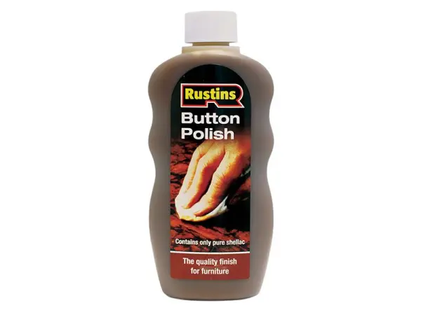 Rustins Button Polish 500ml - Golden Tone Wood Finish