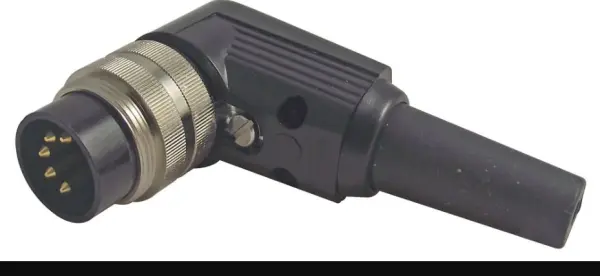 LUMBERG WSV50 5-Pin DIN Plug, 180° Right Angle, Silver Plated