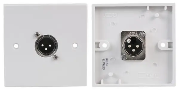PRO SIGNAL XLR Plug Wall Plate, White, 1G UK Fitting