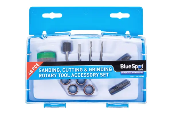 Blue Spot Tools - 48 Pce Rotary Tool Sanding & Cutting Accessory Set