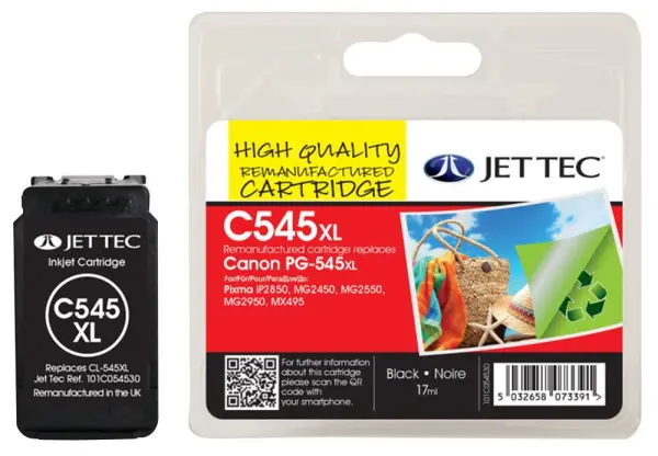 Remanufactured Ink Cartridge Black Replaces Canon PG-545XL