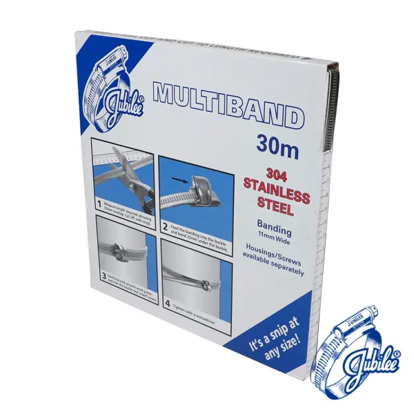 Jubilee Multiband RVS Banden 11mm x 30m