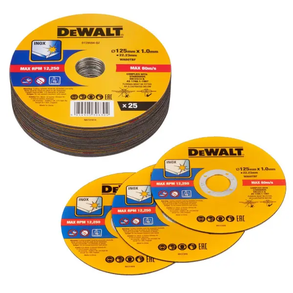 Dewalt DT20594 超薄切割片 125毫米 x 1毫米 x 22.23毫米 (25片裝)