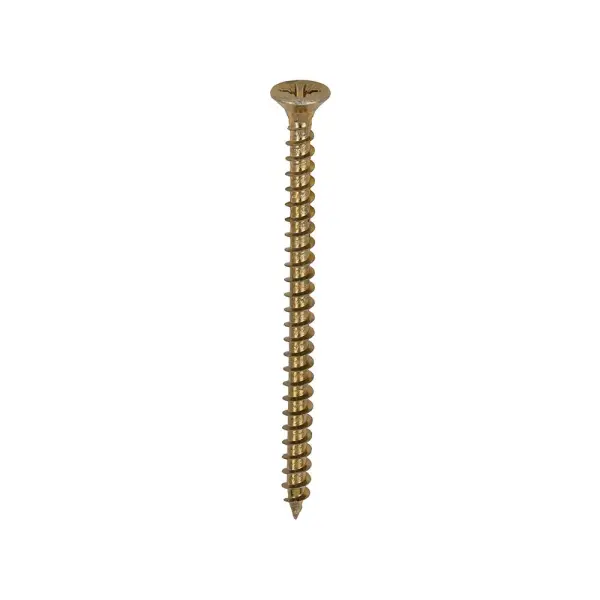 Timco Solo Chipboard Woodscrews, PZ, Double Countersunk, Yellow, 4.0x60mm (200)