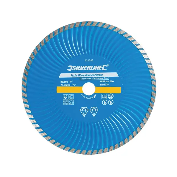 Silverline Turbo Wave Diamond Blade 230x22.23mm