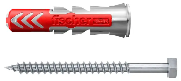 FISCHER Fixings 14mm x 70mm DuoPower Wall Plugs with Screws, 8 Pack