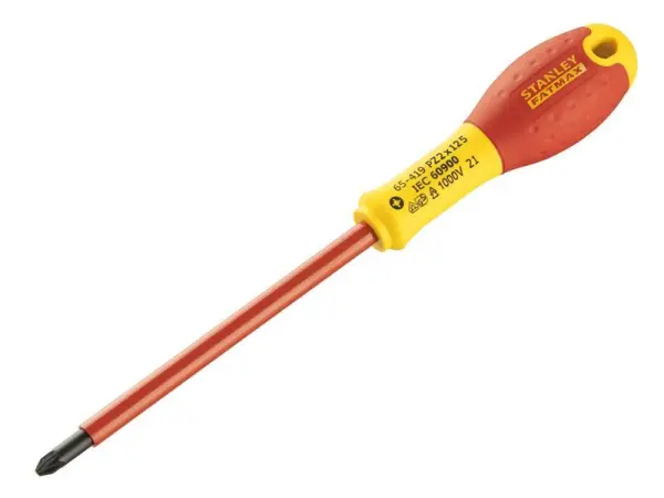 STANLEY FatMax VDE Insulated Screwdriver PZ2 x 125mm