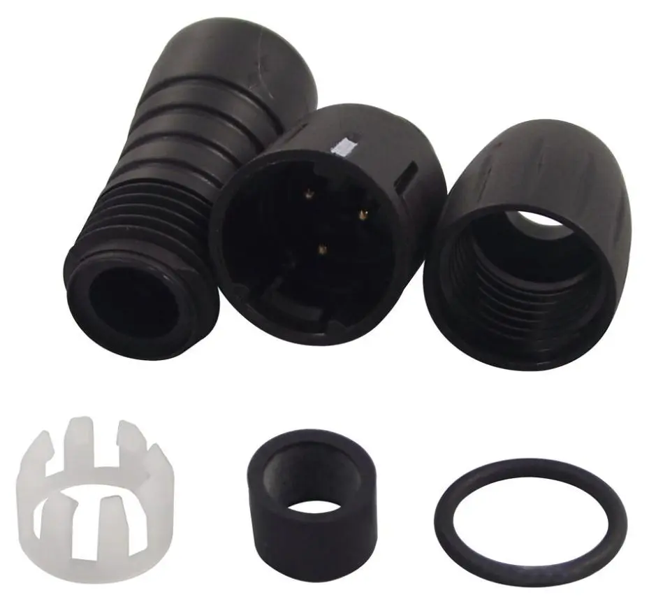 BINDER 3-Way M8 Plug, Free, Gold-Plated, IP67