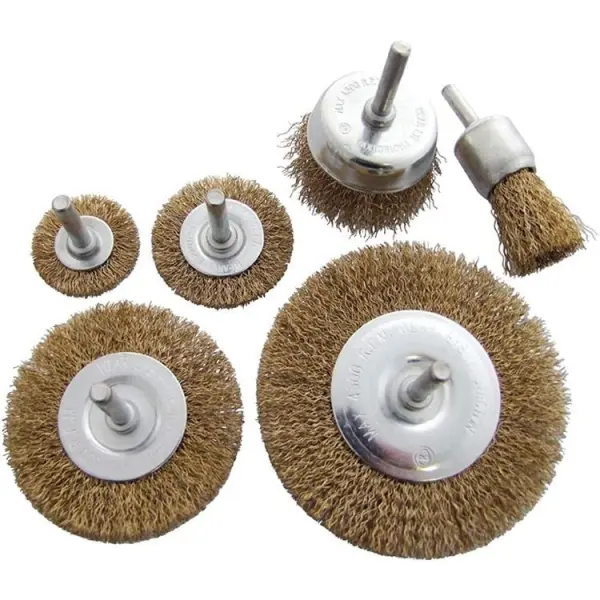 Amtech Wire Wheel Brush Set, 6 Pack