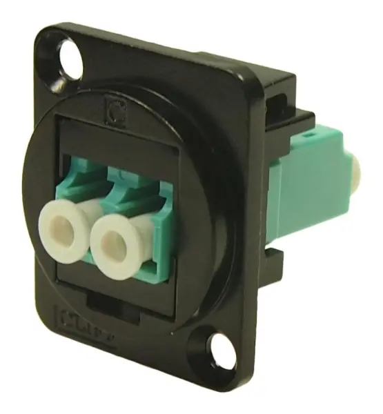 CLIFF ELECTRONIC COMPONENTS - LC雙工光纖穿板連接器 黑色金屬框架 OM3