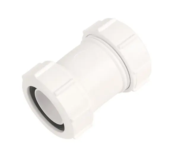 McAlpine S28M White Straight Connector 32mm