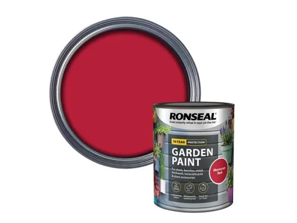Ronseal Garden Paint Moroccan Red, 750ml