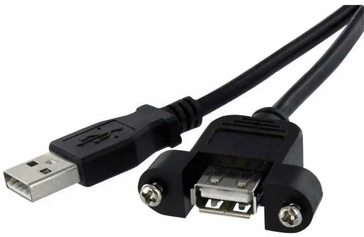Startech Καλώδιο USB A Male σε Female 0.6m για Εγκατάσταση σε Πλαίσιο