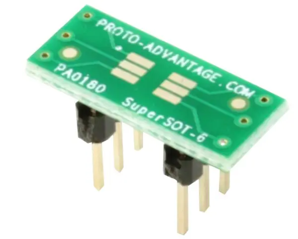 PROTO ADVANTAGE SuperSOT-6/TSOT6 to DIP6 Adaptor PCB