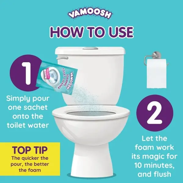 Vamoosh Foaming Toilet Cleaner, 3 Sachets
