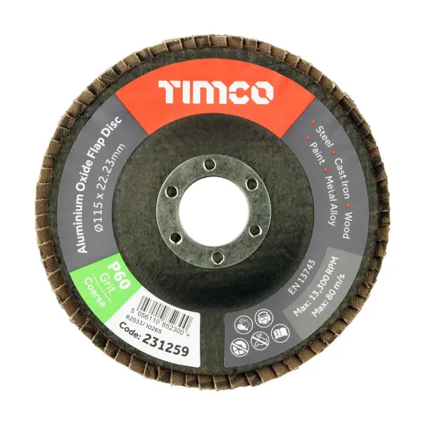 Timco sadu bruských kotoučů, hliníkový oxid, P60