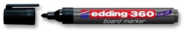 EDDING 360 ビュレット先端ホワイトボードマーカーペン - ブラック