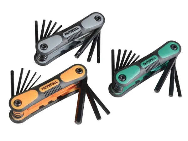 Faithfull Set di Chiavi a Brugola Piegevoli da 25 Pezzi - Metriche, A/F & TORX