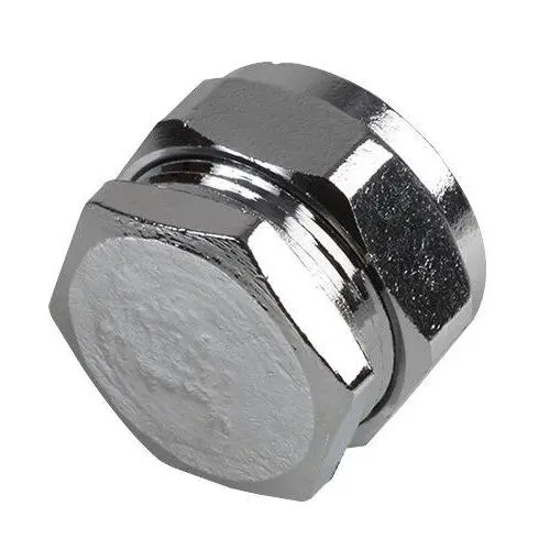 Raraion Compression Stop End Fitting - Chrome 15mm
