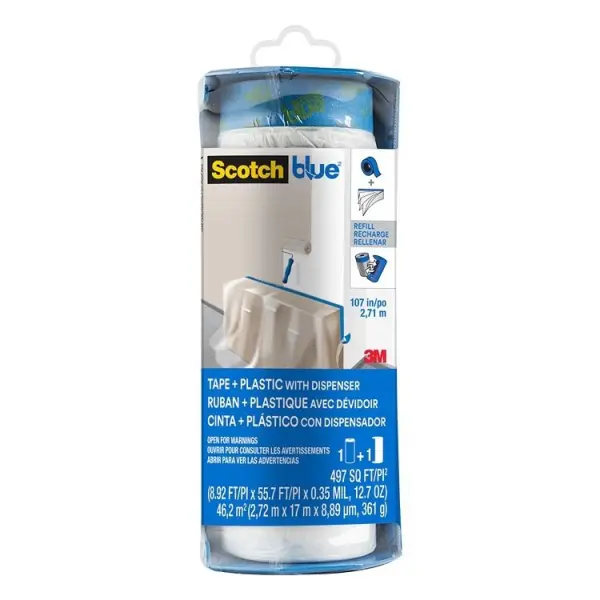 ScotchBlue Pre-Taped Painters Plastic Dispenser 2.72m x 17m