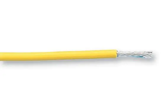 BRAND REX PTFE 7/0.12mm Type A Cable, Yellow, 28 AWG, 25m