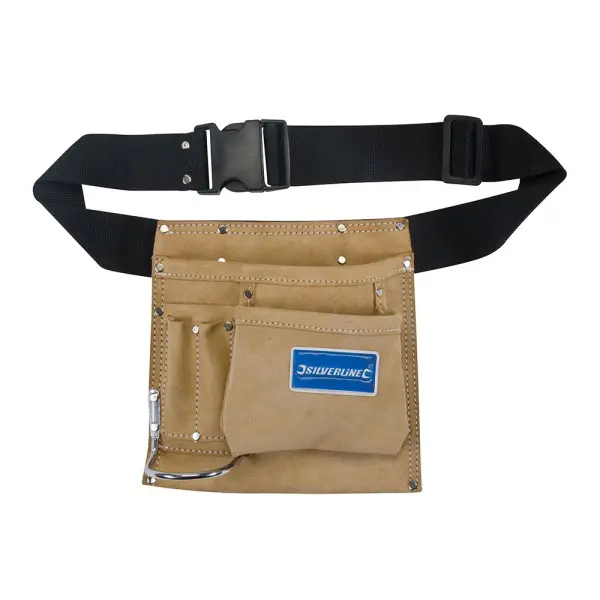 Silverline Nail & Tool Pouch Belt, 5 Pocket, 220 x 220mm