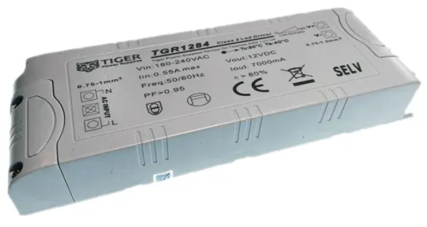TIGER POWER SUPPLIES 12V 7A 디밍 가능 LED 드라이버, 84W 정전압