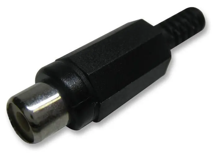 PRO SIGNAL Conector RCA em Linha, Preto, Pack de 10