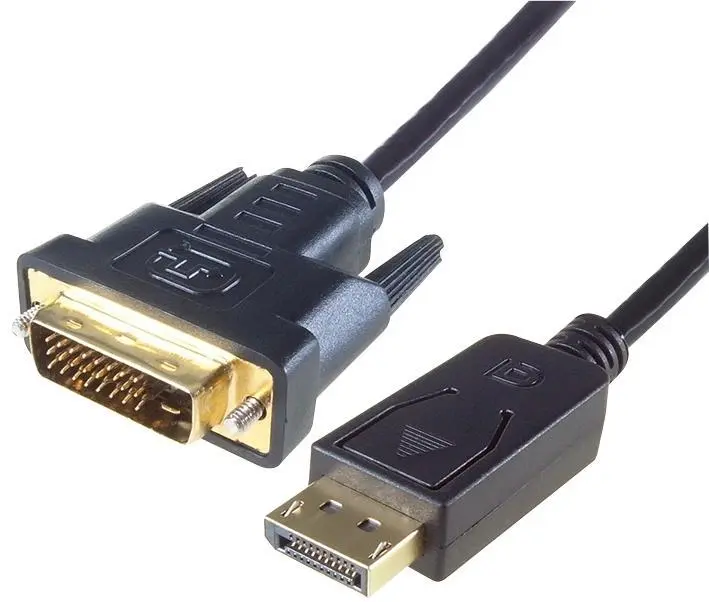CONNEKT GEAR DisplayPort to DVI-D 케이블 2m, 블랙