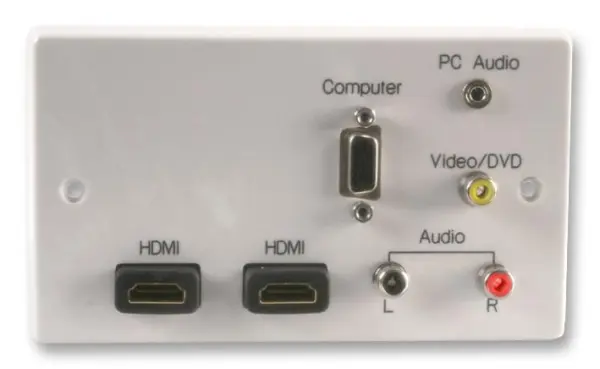 PRO SIGNAL 2갱 HDMI 및 VGA 단자 벽면 플레이트