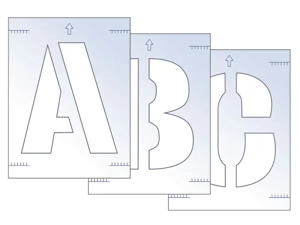 Scan Letter Stencil Kit, Polyester, 300mm