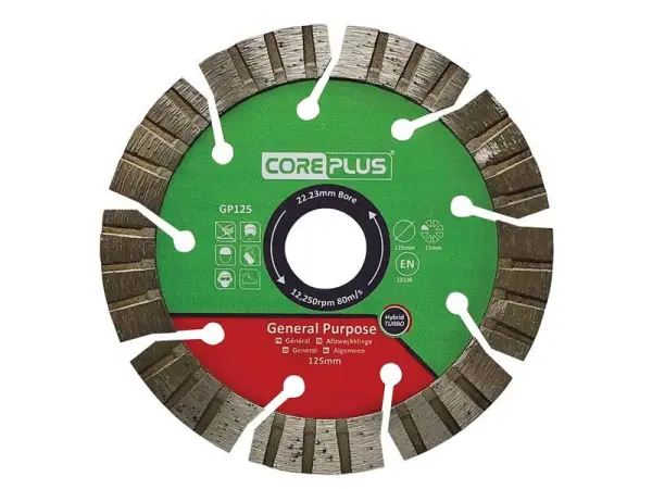 CorePlus להב יהלום היברידי מסוג GP125, 125 מ״מ