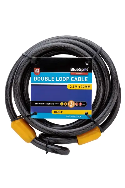 Blue Spot Tools Cable de Doble Bucle Acero 2.1m x 12mm