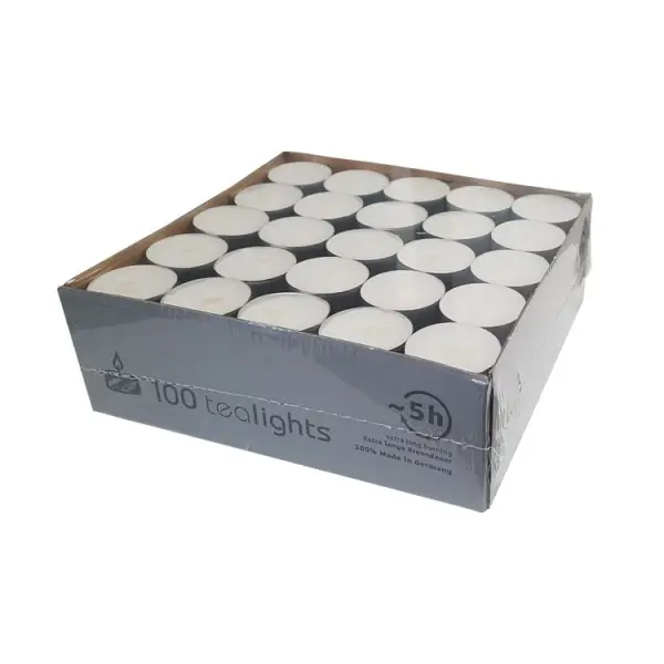 Wenzel - Lot de 100 bougies chauffe-plat (Durée de combustion : 5h)